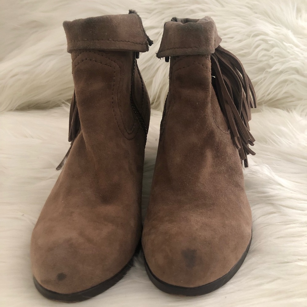 Sam Edelman Suede Fringed Booties - Picture 4 of 9